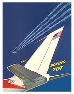 Boeing 707 - Fly - c. 1960's - Fine Art Prints & Posters
