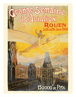 Great Aviation Week of 1910 - Rouen, France - Giclée Art Prints & Posters