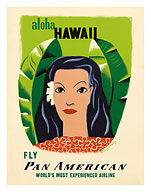 Aloha Hawaii, Fly Pan American Airways - Giclée Art Prints & Posters