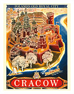 Cracow - Poland's Old Royal City - Kraków - Wawel Castle and Vistula River - Fine Art Prints & Posters