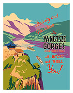 The Yangtsze (Yangtze) River Gorges - In the Heart of China - Giclée Art Prints & Posters
