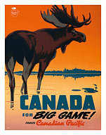 Canada for Big Game! Travel Canadian Pacific Railway - Fine Art Prints & Posters