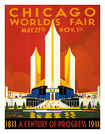 Chicago World's Fair - A Century of Progress, 1833-1933 - Fine Art Prints & Posters