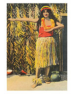 Hula Girl, Honolulu, Hawaii - Giclée Art Prints & Posters
