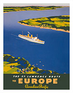 The St. Lawrence River Route to Europe - Canadian Pacific Ocean Services (CPOS) - Cruise Ship - Giclée Art Prints & Posters