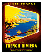 Visit France - The French Riviera - Train Window View - Fine Art Prints & Posters