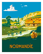 Normandie (Normandy) France -  L'été . . . L'état (Summer is here) - French State Railways - Fine Art Prints & Posters