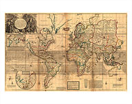 The Whole World Map  - Britain's Possessions in North America - Fine Art Prints & Posters