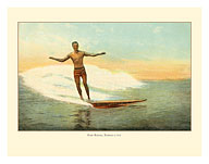 Surf Riding, Hawaii - c. 1910 - Giclée Art Prints & Posters