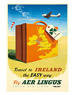 Travel to Ireland - Aer Lingus, Irish Air Lines - Fine Art Prints & Posters