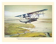 Pan American World Airways - Sikorsky S-38 - First Airmail Flight - Charles Lindbergh - c. 1929 - Fine Art Prints & Posters
