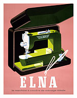 Elna - La Machine à Coudre de Ménage Idéale (Elna - The Ideal Household Sewing Machine) - Fine Art Prints & Posters