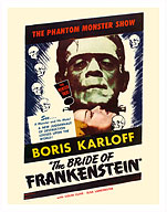 The Bride of Frankenstein - Starring Boris Karloff and Elsa Lanchester - The Monster Talks! - Fine Art Prints & Posters