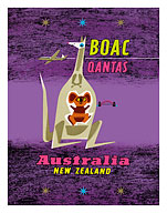 Australia - New Zealand - BOAC (British Overseas Airways Corporation) - Qantas Empire Airways - Fine Art Prints & Posters