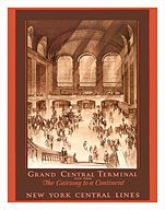 Grand Central Terminal, New York - The Gateway to a Continent - New York Central Lines - Fine Art Prints & Posters
