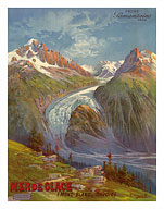 Mer de Glace (Sea of Ice) Glacier - Mont Blanc, Savoie - Fine Art Prints & Posters