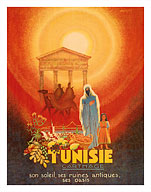 Carthage Tunisie (Tunis, Tunisia) - Son Soleil, Ses Ruines Antiques, Ses Oasis (It's Sun, It's Ancient Ruins, It's Oasis) - Fine Art Prints & Posters