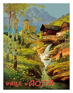 Aosta Valley (Valle D'Aosta), Italy - Italian Alps - Ski Village - Fine Art Prints & Posters