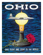 Ohio USA - Gave Flight and Light to the World - Birthplace of Thomas Edison, Wright Brothers - Fine Art Prints & Posters