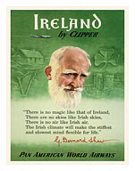 Ireland by Clipper - Pan American World Airways - George Bernard Shaw - Fine Art Prints & Posters
