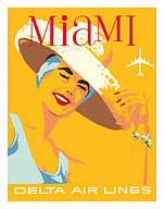 Miami, Florida - Delta Air Lines - Fine Art Prints & Posters