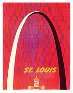 St. Louis, USA - The Gateway Arch Monument - c. 1950's - Fine Art Prints & Posters
