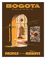 Bogotá, Colombia - Plaza de Toros - Bullfighting Bullring - Pacifica International Airways - c. 1950's - Fine Art Prints & Posters