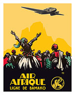 Air Afrique Airline - West Africa - Bamako Airlines (Ligne de Bamako) - Fine Art Prints & Posters