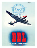 DDL - Danish Air Lines (Det Danske Luftfartselskab) - Fine Art Prints & Posters