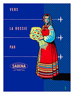 To Russia By Sabena (Vers La Russie Par Sabena) - Sabena Belgian World Airlines - Fine Art Prints & Posters
