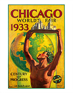 Chicago World's Fair 1933 - Century of Progress - Santa Fe Railroad - Fine Art Prints & Posters