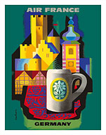 Germany - German Castle and Beer Mug - Fine Art Prints & Posters