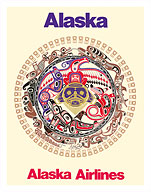 Power of the Shining Heavens - Northwest Coast Haida Indian Tribal Art - Alaska Airlines - Fine Art Prints & Posters
