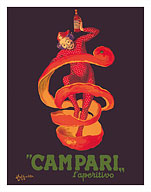Campari L'Aperitivo (Campari Aperitif) - Clown Wrapped in Orange Peel - Giclée Art Prints & Posters