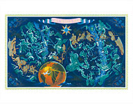 Sky World Map - Constellation Zodiac - Planisphere - Fine Art Prints & Posters