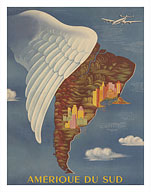 Amerique du Sud (South America) - White Wing - Giclée Art Prints & Posters