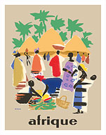 Afrique (Africa) - African Village - Fine Art Prints & Posters