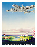 Fast Air Transport (Luftverkehr Schnellverkehr) - Deutsche Lufthansa - German Airways - c. 1932 - Fine Art Prints & Posters