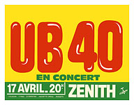 UB 40 in Concert at Zenith Theater - Paris, France - c. 1983 - Fine Art Prints & Posters