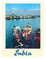 Dal Lake - Kashmir India - Srinagar's Jewel - c. 1959 - Fine Art Prints & Posters