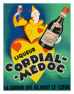 Cordial Médoc Liqueur - La Liqueur qui Rejouit le Coeur (The Liquor Which Rejoices the Heart) - Giclée Art Prints & Posters
