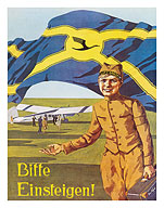 All Aboard! (Bitte Einsteigen) - Lufthansa German Airlines - c. 1930 - Fine Art Prints & Posters