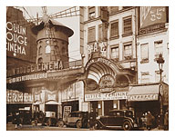 Moulin Rouge Theatre and Cinéma - Paris, France - c. 1930 - Fine Art Prints & Posters