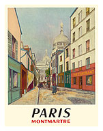 Paris, France - Butte Montmartre - Basilica of the Sacré-Cœur - Rue du Chevalier de la Barre - Fine Art Prints & Posters