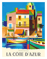 Visitez (Visit) La Côte D'Azur - France - French Riviera - Fine Art Prints & Posters