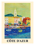Côte d'Azur (French Riviera) - Port of Saint Tropez - SNCF (French National Railway Company) - Fine Art Prints & Posters
