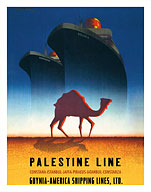 Palestine Line - Gdynia-America Shipping Lines - Polish Ocean Liners SS Kościuszko and SS Polonia - Fine Art Prints & Posters