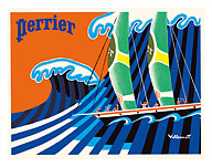 Perrier - The Sailboat - Hokusai The Great Wave - Fine Art Prints & Posters