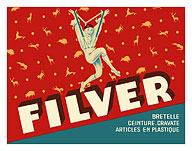 Filver Products - Suspenders, Belts, Ties (Bretelle, Ceinture, Cravate) - c. 1930 - Fine Art Prints & Posters