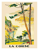 Corsica (La Corse) - France - Paris-Lyon-Méditerranée (PLM), French Railroad - c.1932 - Fine Art Prints & Posters